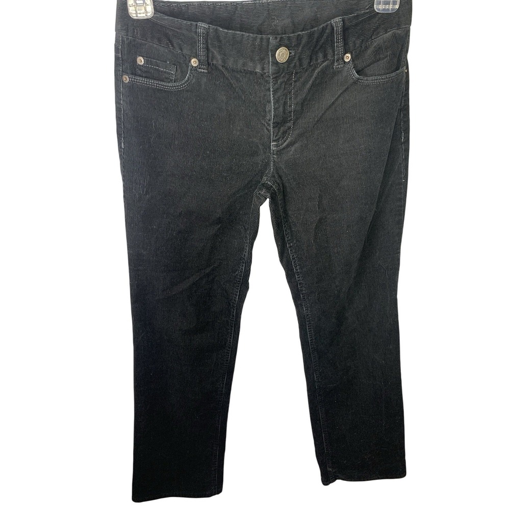 Women's 4R J Crew Corduroy Black Pants Favorite Fit flare y2k cotton ribbed‎
